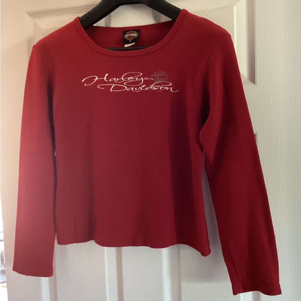 Harley-Davidson Women's Crimson Long Sleeve Tee